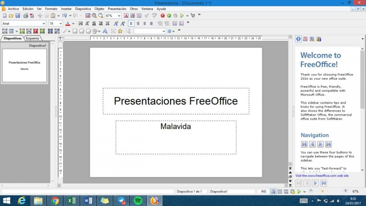 window presentations freeoffice