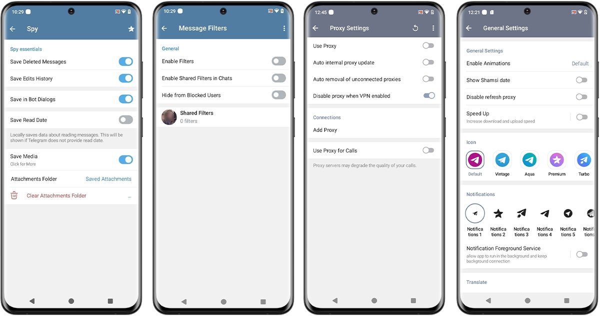 Funciones adicionales de Ayugram y Doxgram 