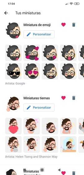 Galería personalizada de Emoji Mini