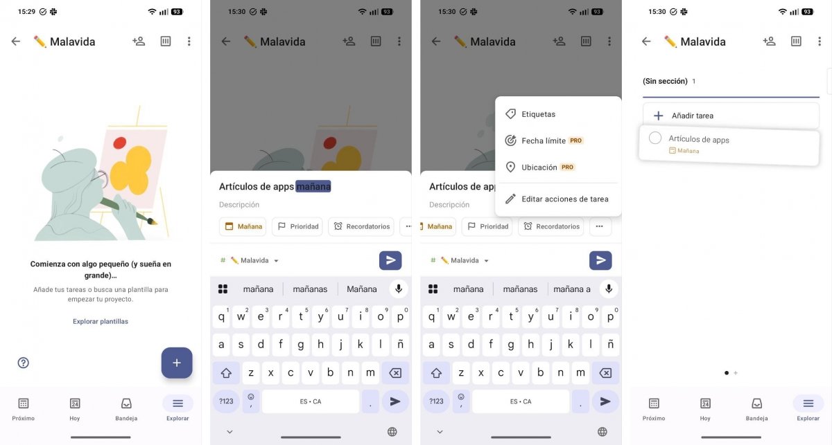 Gestión de tareas y proyectos en Todoist