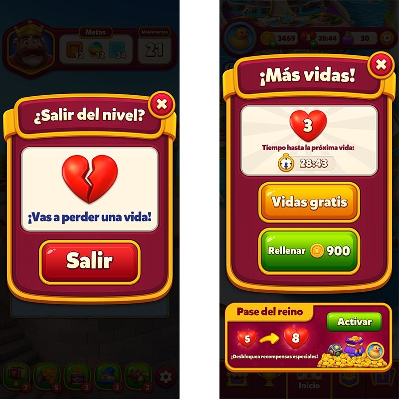 Gestionar bien las vidas en Royal Kingdom es fundamental para poder seguir jugando cuando quieras