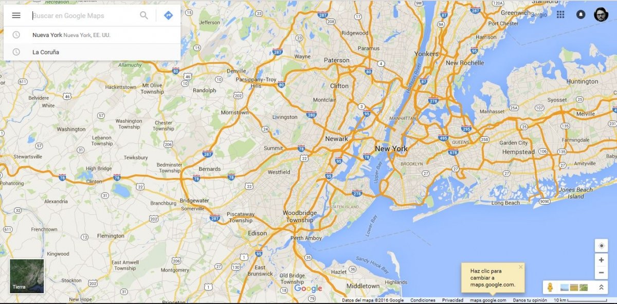 Google Maps en su vista web