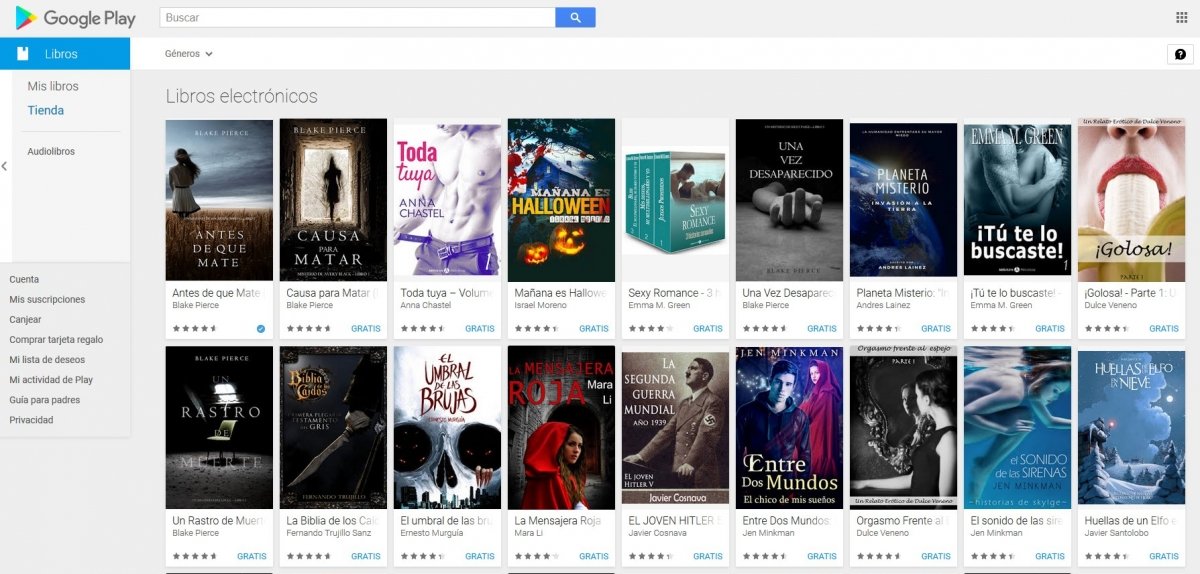 Google Play ofrece muchos libros gratuitos