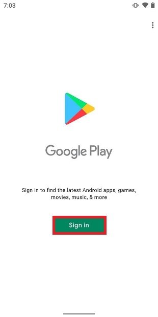 Google Play sin cuenta de Google