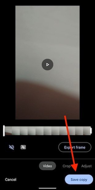 guardar una copia del vídeo