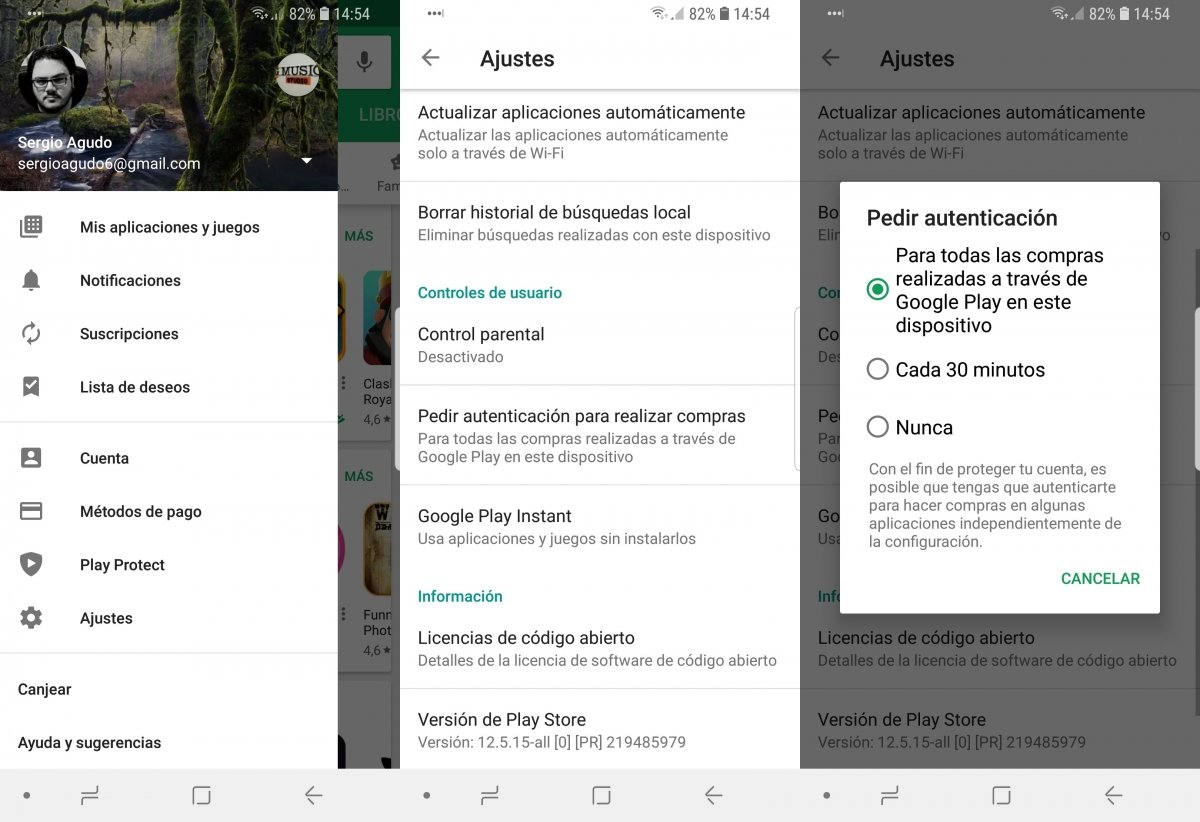 Habilitando la autenticación para compras en Google Play