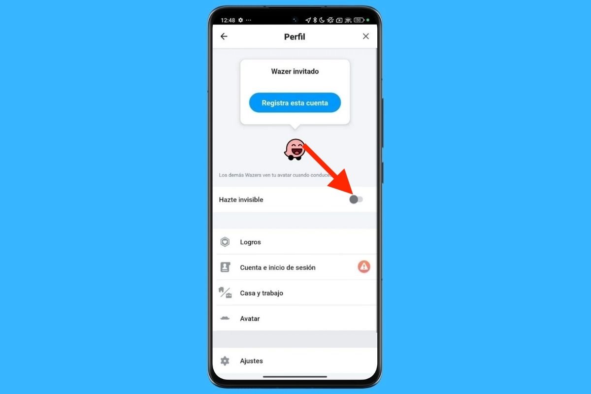 Hacerse invisible en Waze desde la app para Android