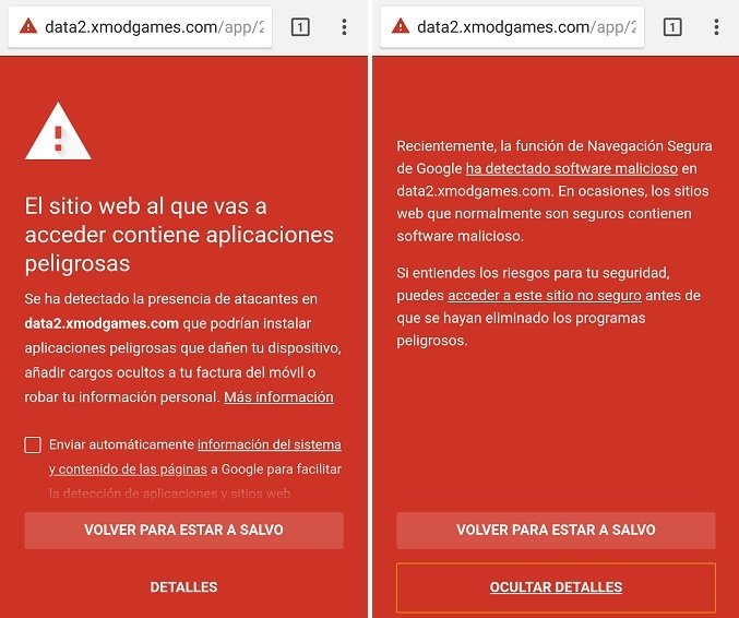 Hay que evitar webs sospechosas que puedan infectarnos con malware