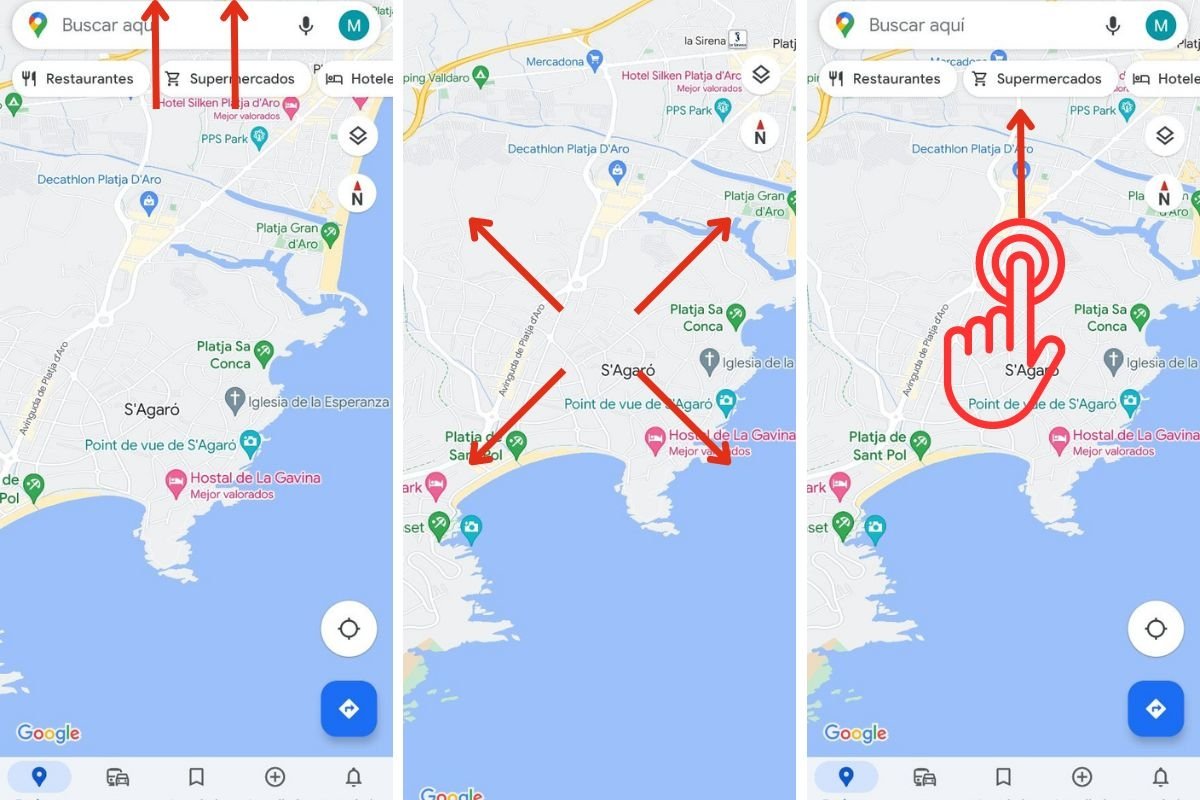 Haz desaparecer la interfaz de Google Maps con un solo deslizamiento