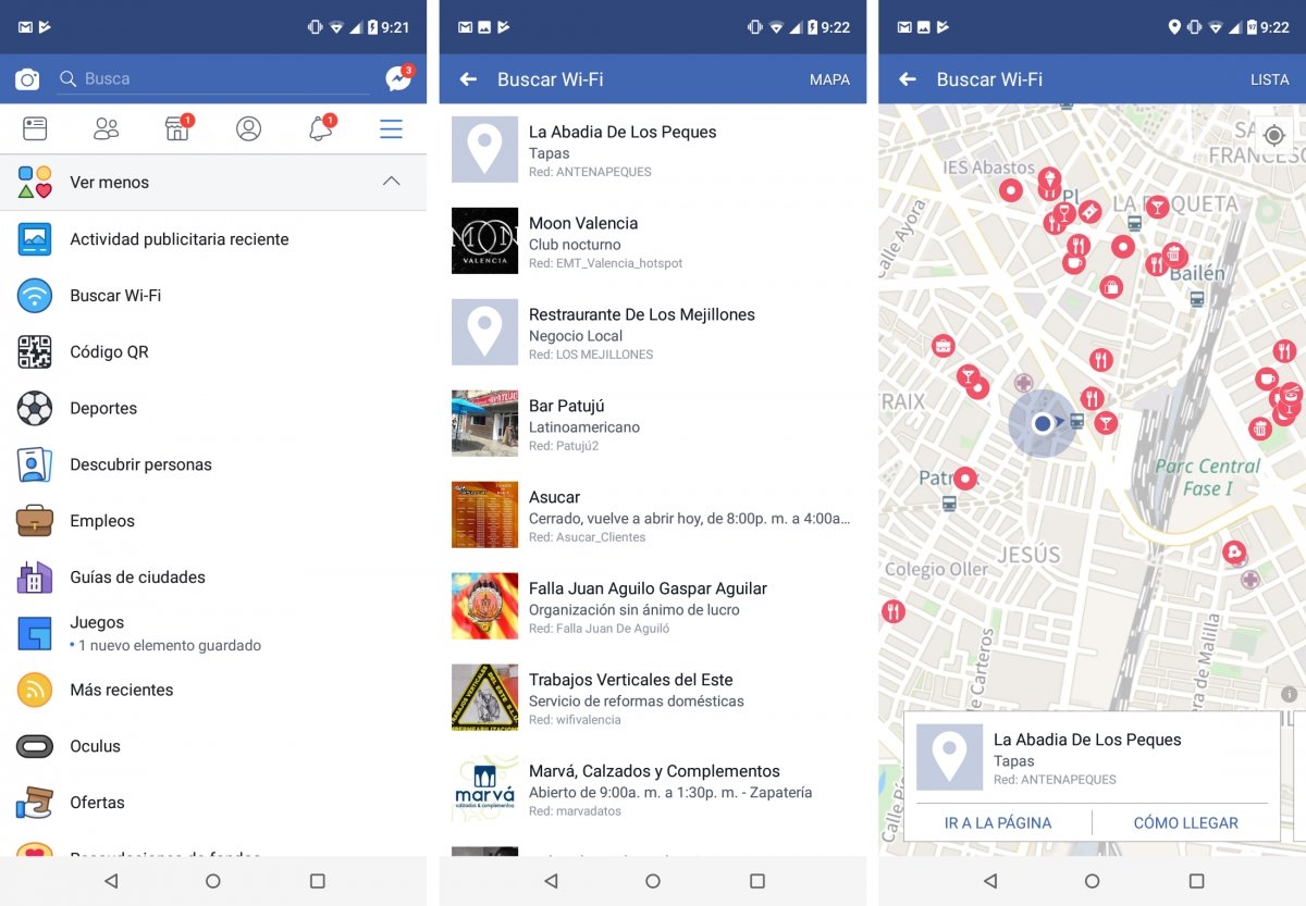 Herramienta de buscar redes wifi de Facebook
