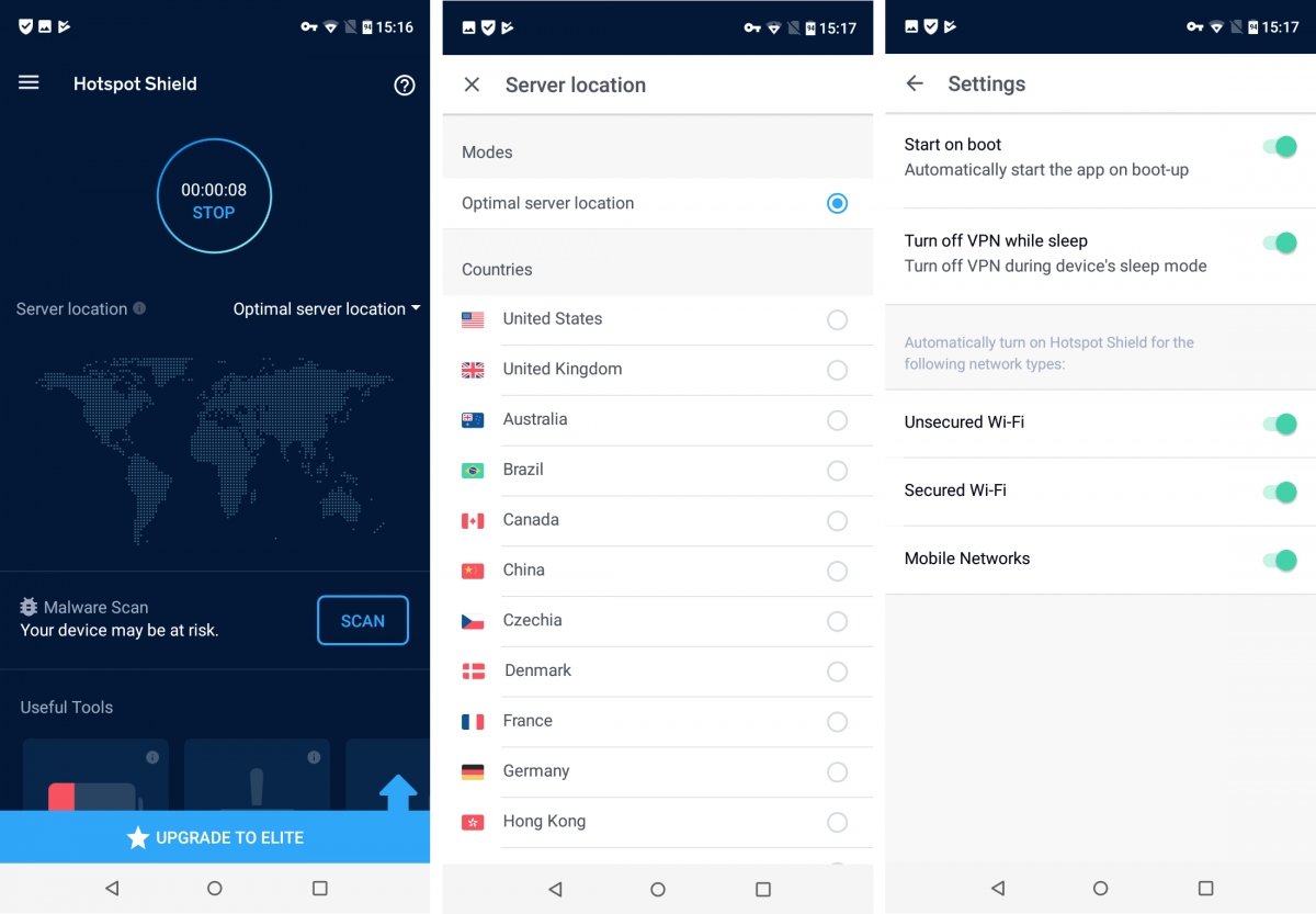 Hostspot Shield es uno de los mejores VPN móviles