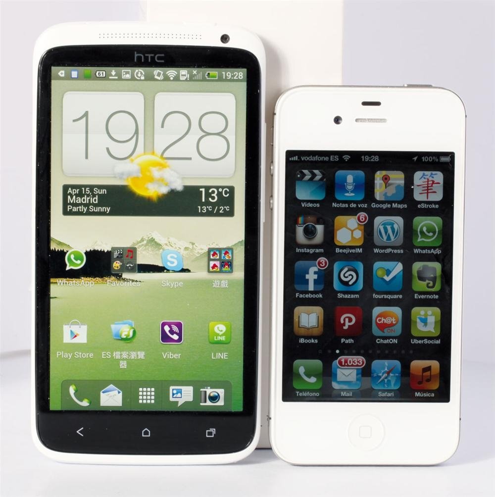 HTC One X con iPhone 4S