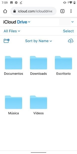 iCloud Drive en la Web