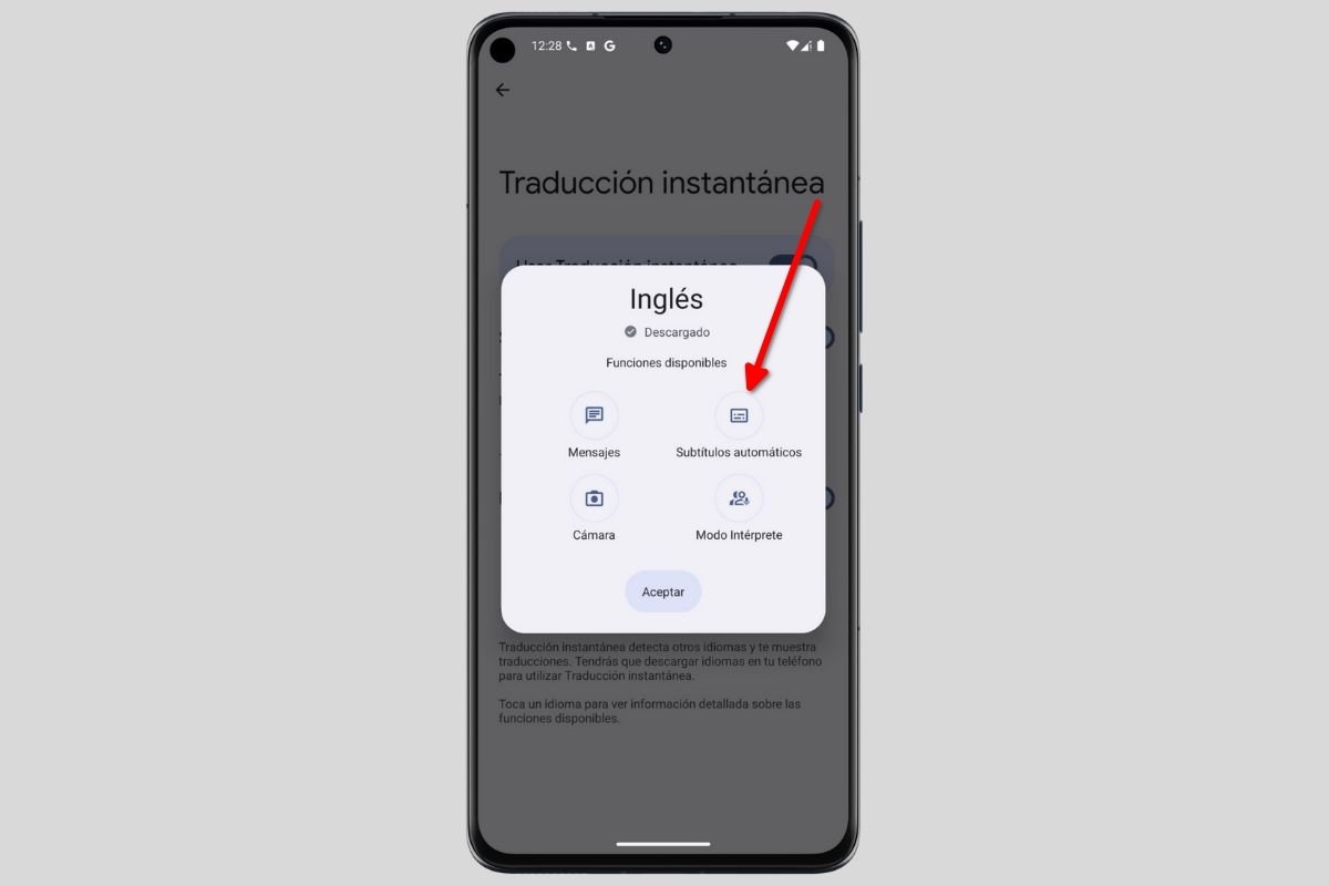 Idioma compatible con la traducción de subtítulos