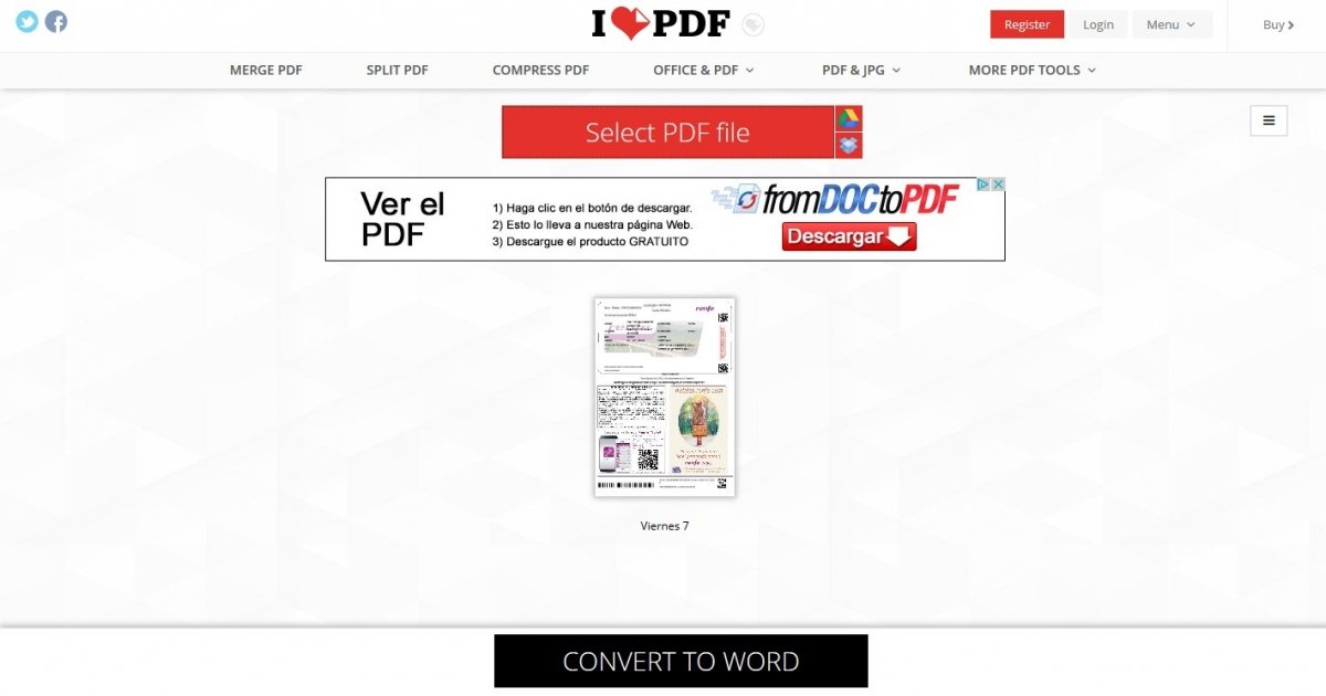 iLovePDF es un conversor de formatos online que ofrece excelente resultado