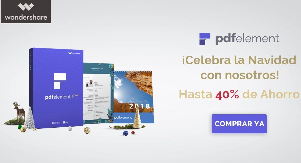 Imagen de la campaña de navidad promocional de PDFelement de Wondershare
