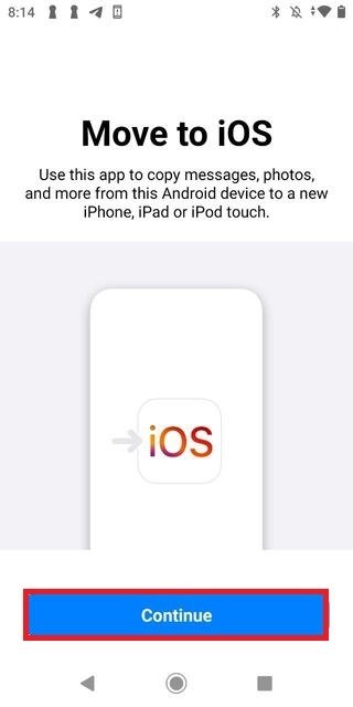 Iniciar Move to iOS