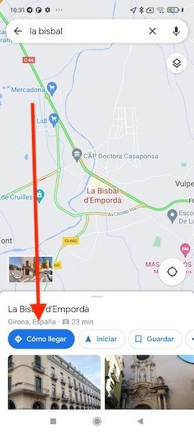 Iniciar una nueva ruta en Google Maps