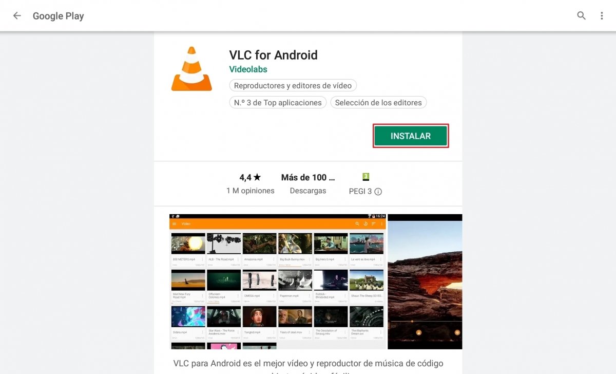 Instalando una app en Google Play