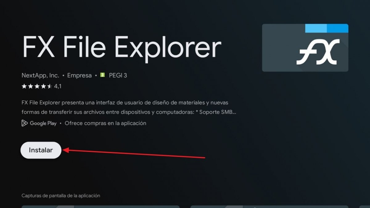 Instalar un explorador de archivos en Android TV