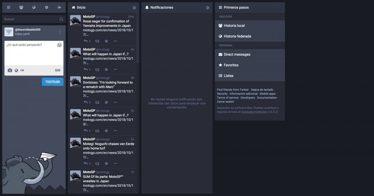 Instancia de Mastodon dedicada a MotoGP