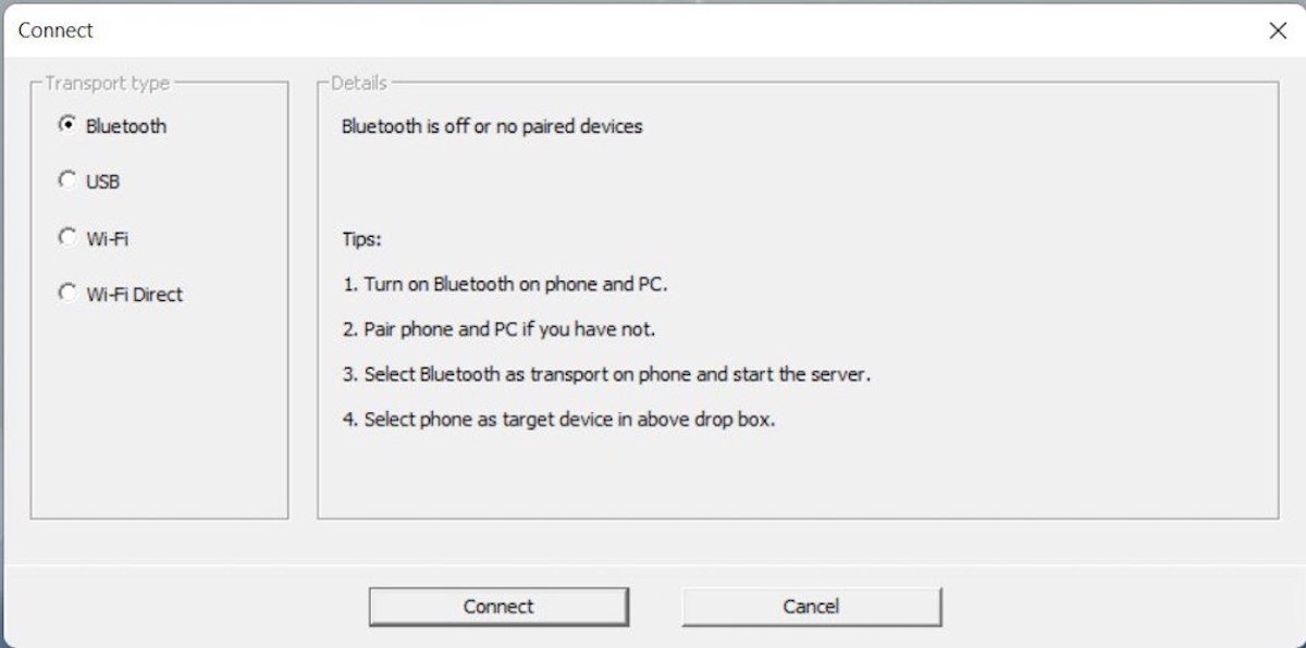 Instrucciones para conectar mediante Bluetooth