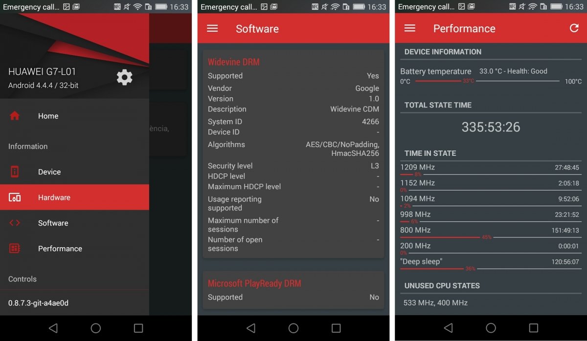 Interfaz de Device Control para Android
