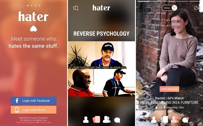 Interfaz de Hater para Android
