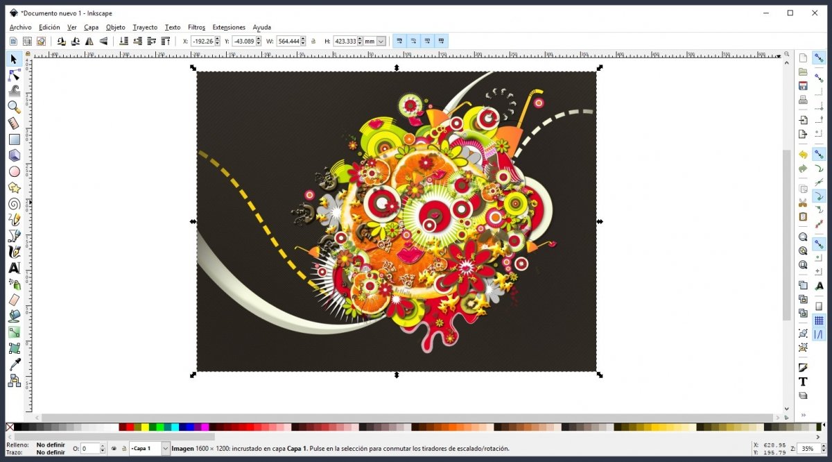 Interfaz de Inkscape