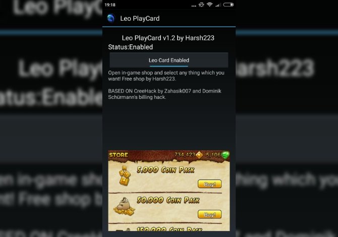 Interfaz de Leo CardPlay