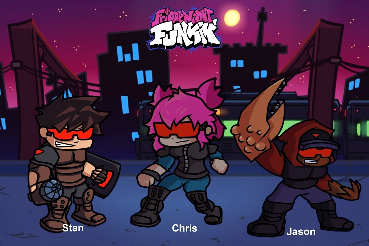 Jason, Chris y Stan son los policías armados en FNF