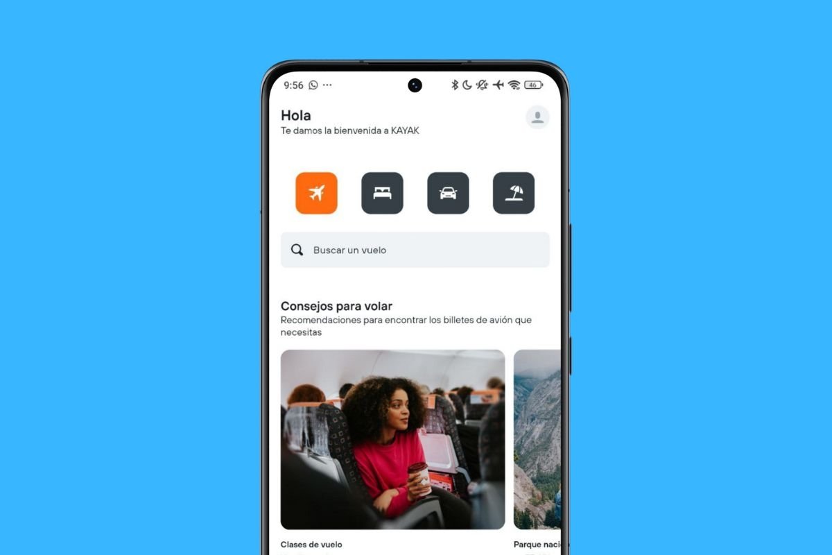 Kayak es una alternativa a Google Flights que tiene una bonita app para Android