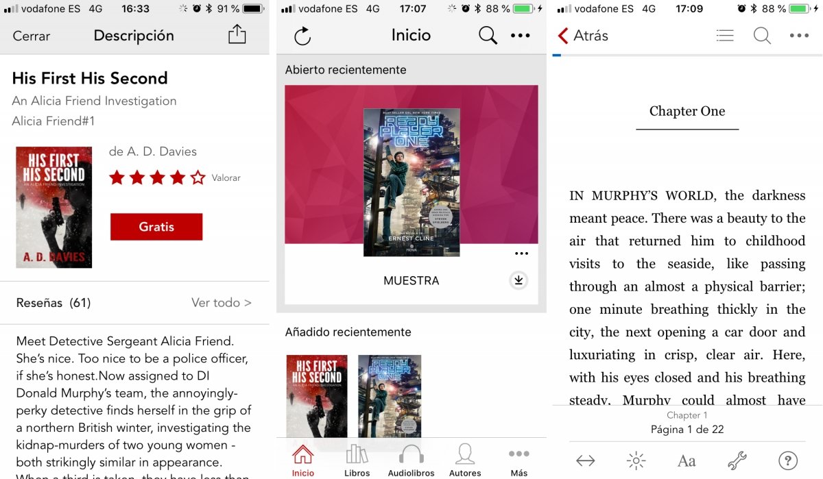 Kobo Books en formato app para iPhone