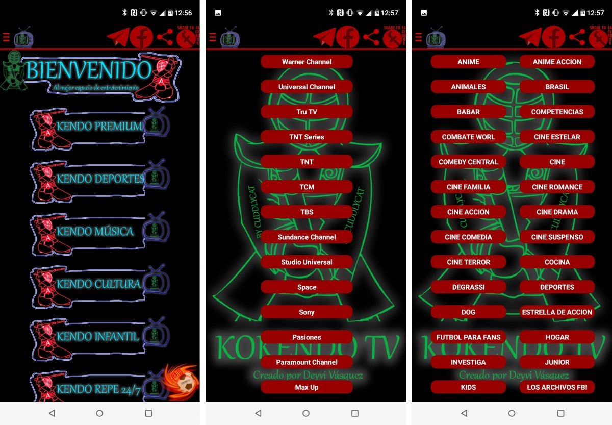 Kokendo TV tiene una interfaz inspirada en el kendo japonés