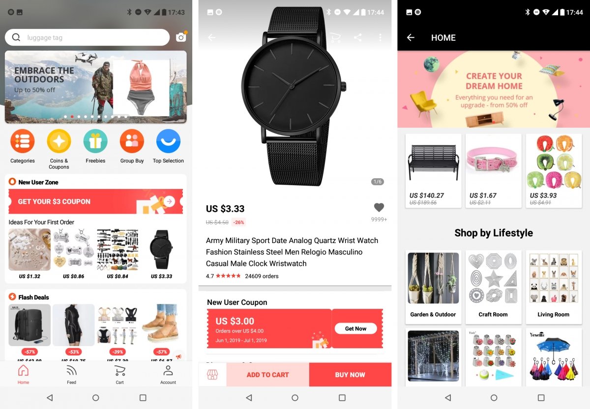 La app de AliExpress es ideal para comprar con el móvil