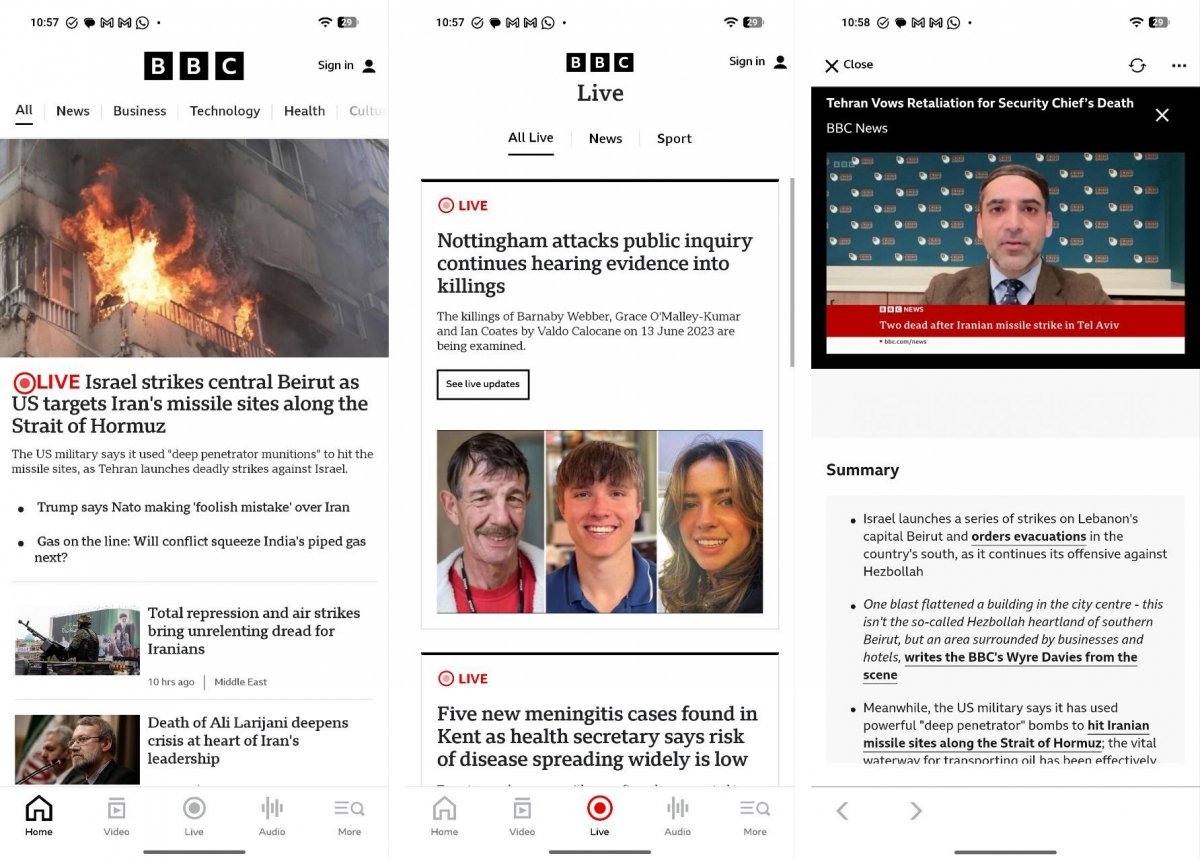 La app de noticias de la BBC funciona perfectamente en nuestro país