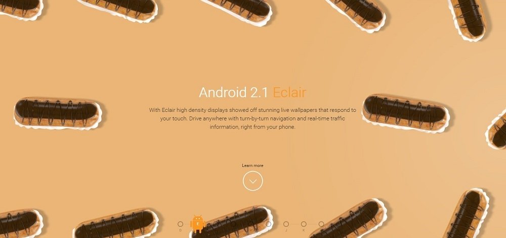 Imagen promocional de Android Eclair