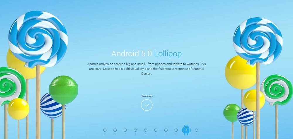 Imagen promocional de Android Lollipop