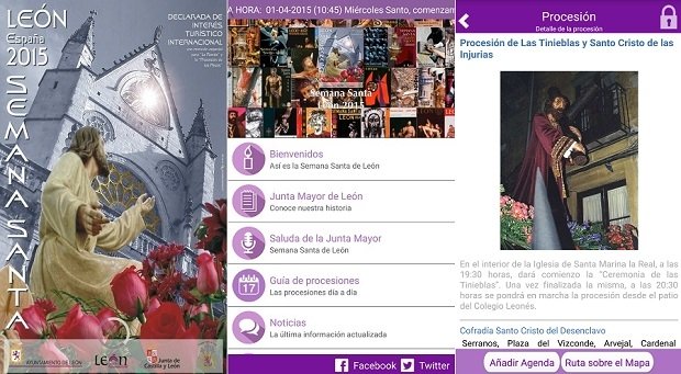 La homepage de Semana Santa León es bastante llamativa
