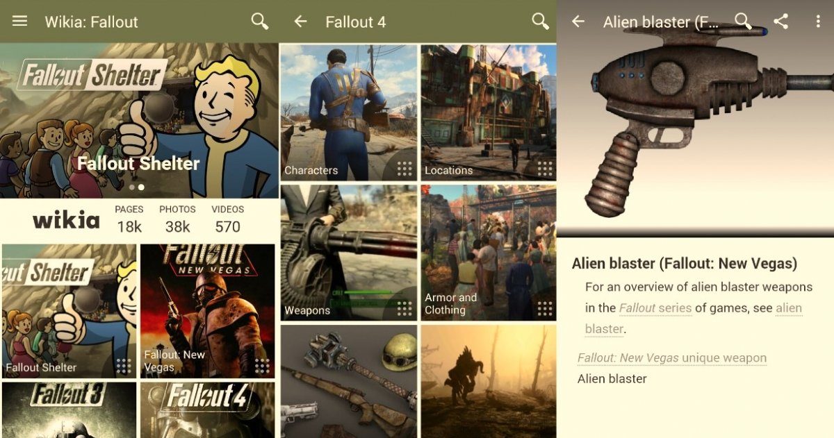 La información más extensa sobre Fallout está en Wikia: Fallout