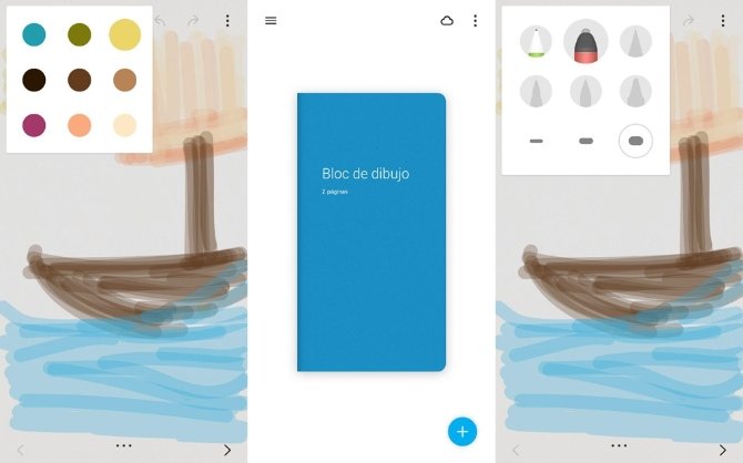 La interfaz de Bamboo Paper es muy simple, pero también ofrece menos opciones que el resto