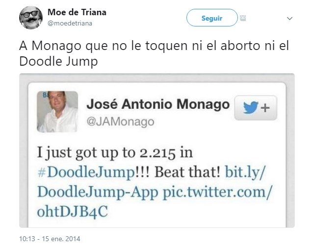 La prueba del récord de José Antonio Monago en el Doodle Jump