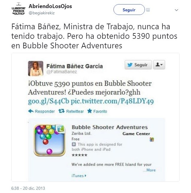 La publicación automática que delató a Fátima Báñez