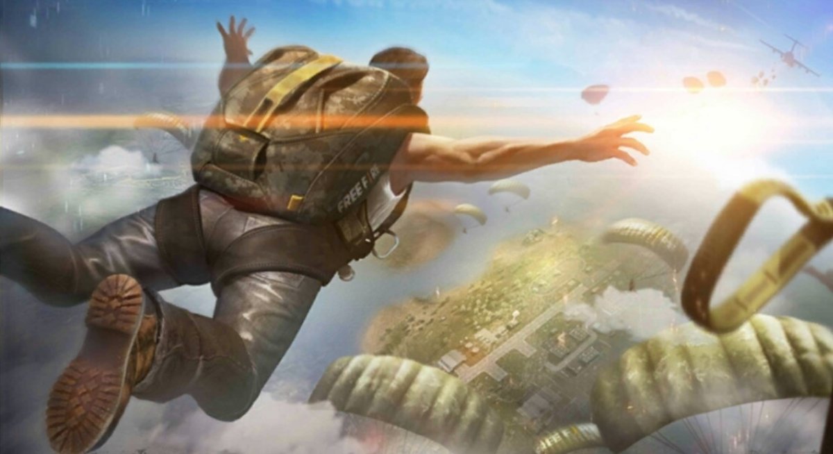 Lanzándose en paracaídas en un juego Battle Royale