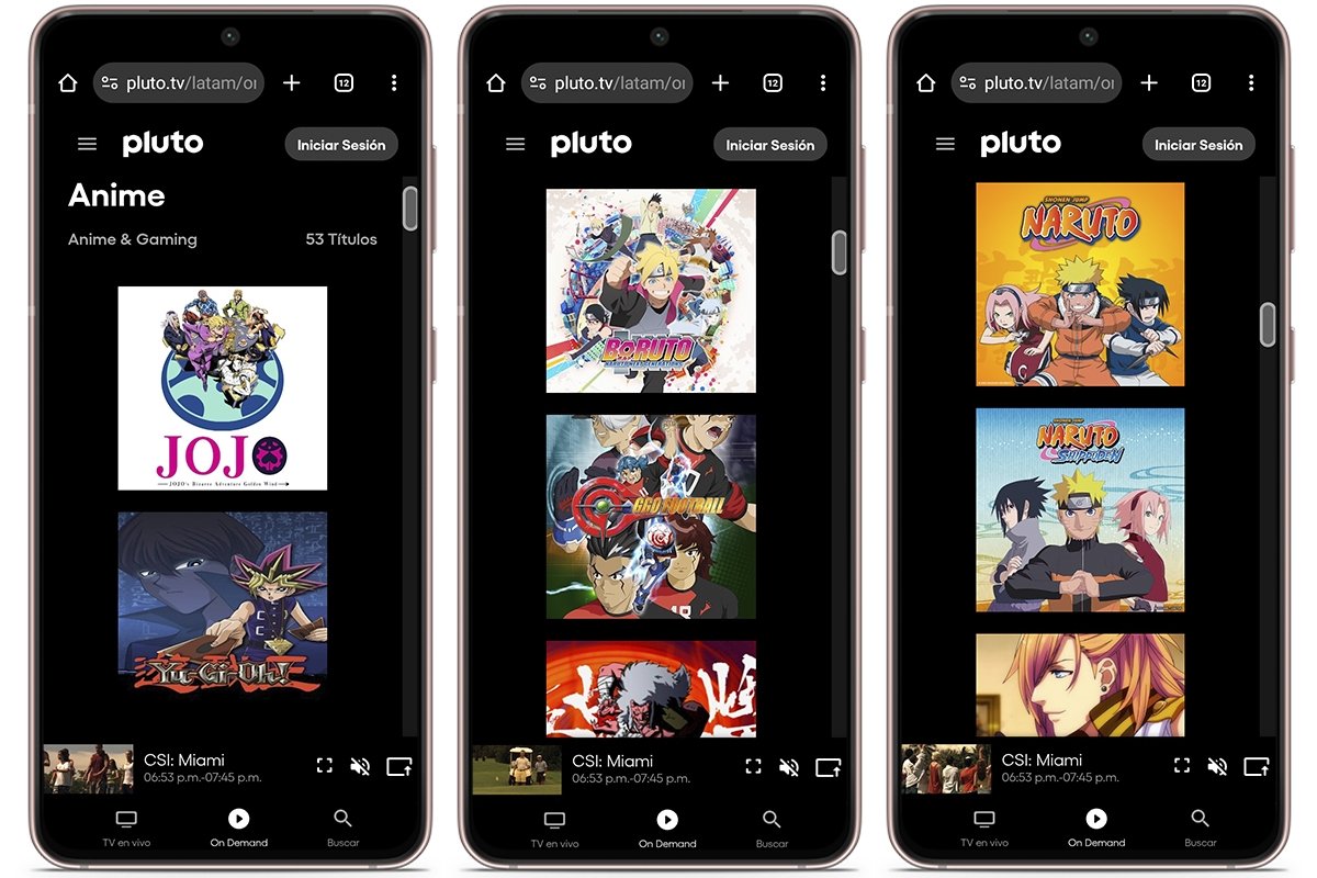 Las mejores webs para ver anime online desde Android - Pluto TV