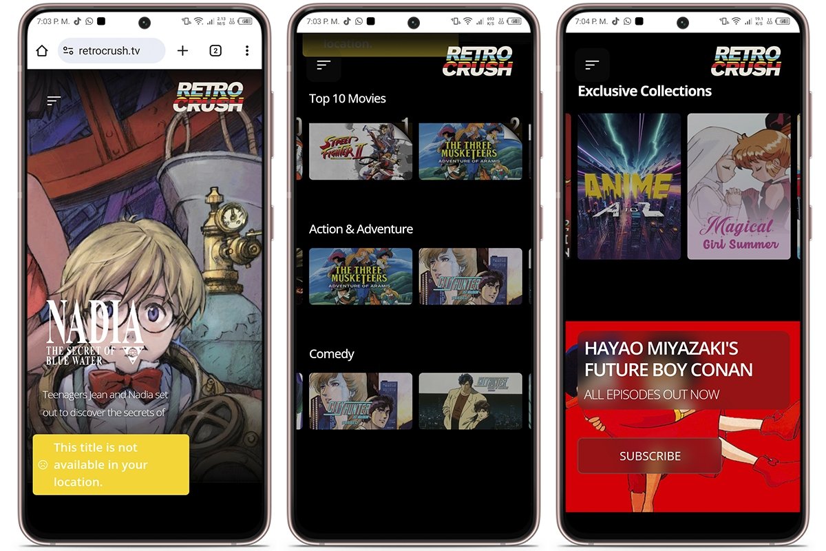 Las mejores webs para ver anime online desde Android - Retro Crush
