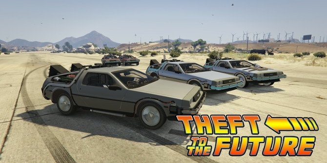 Las tres versiones del DeLorean de Regreso al futuro para GTA V