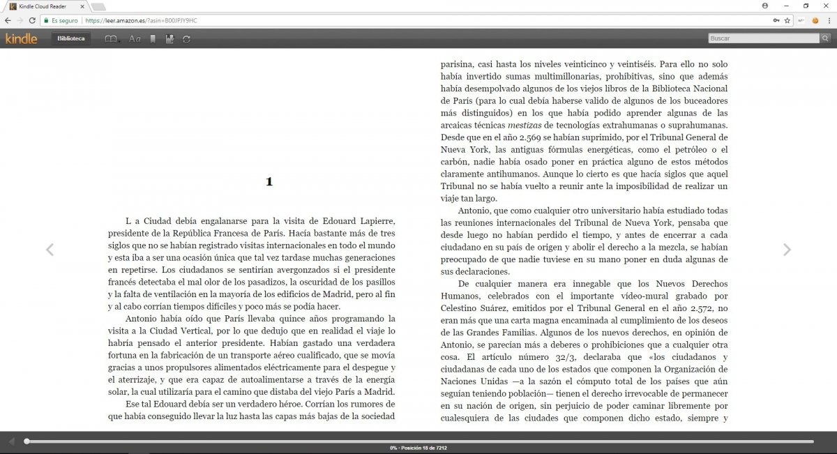 Libro gratuito en Kindle Cloud Reader