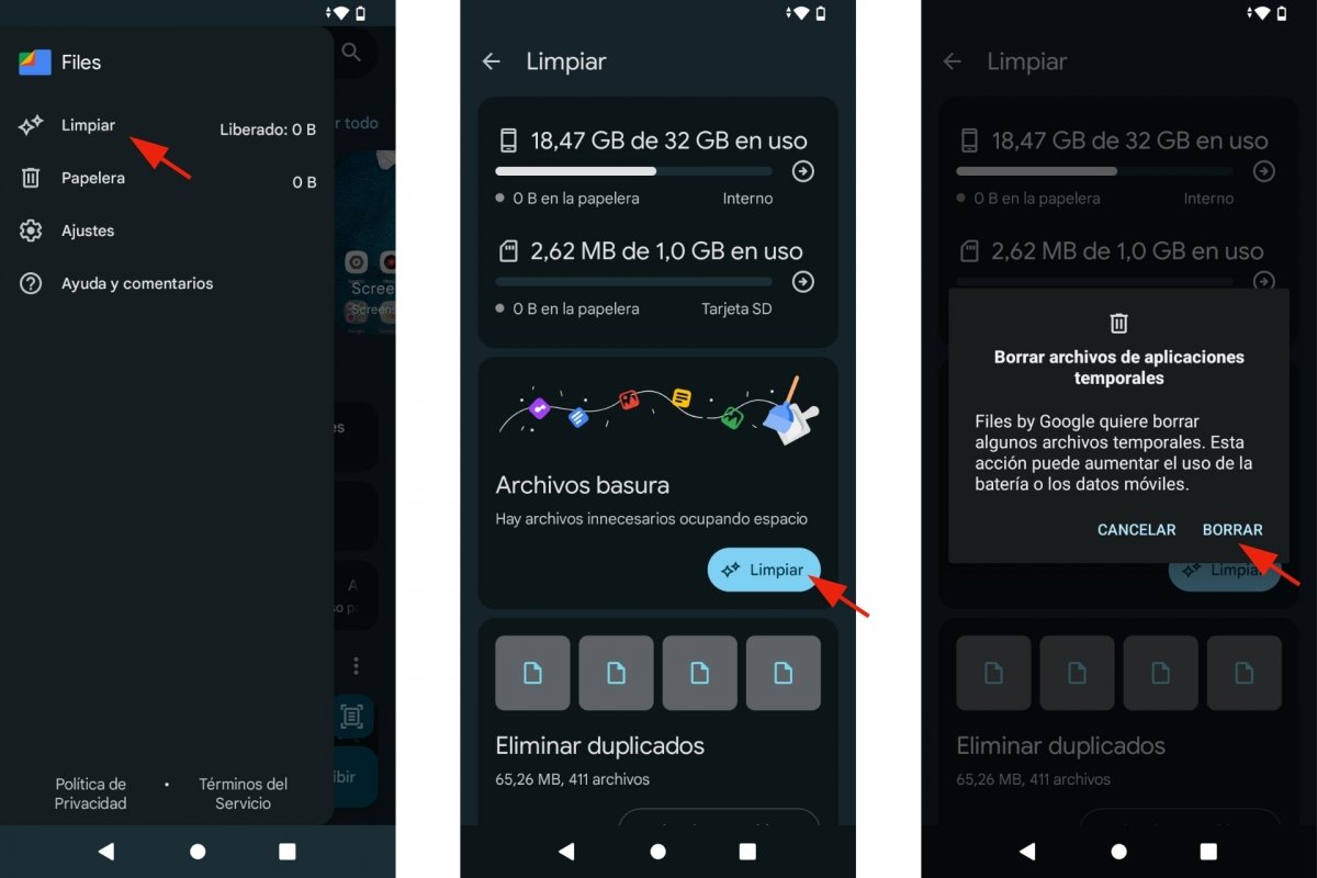 Limpia la caché de Android