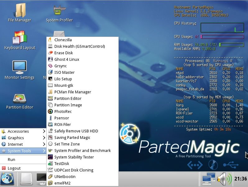 Linux Parted Magic